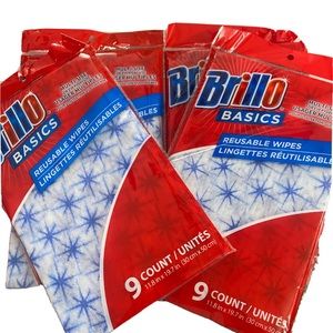 Brillo Basics Reusable Wipes 4 pack 36 wipes each pack